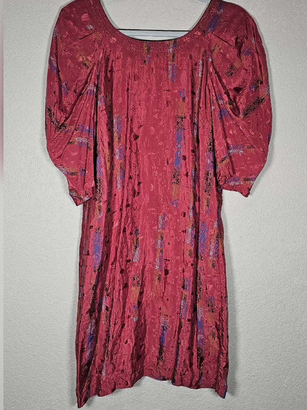 Rust Colored Textured Mini Dress